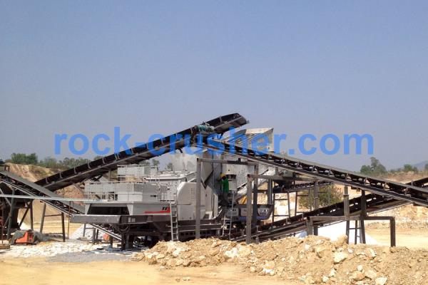 Rock quarry crushing plant